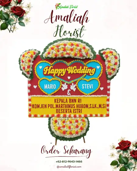 Papan Bunga Pernikahan Wanantara